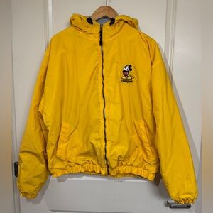 VTG Disneyland Mickey Mouse Yellow Hooded Jacket XL Taiwan ROC